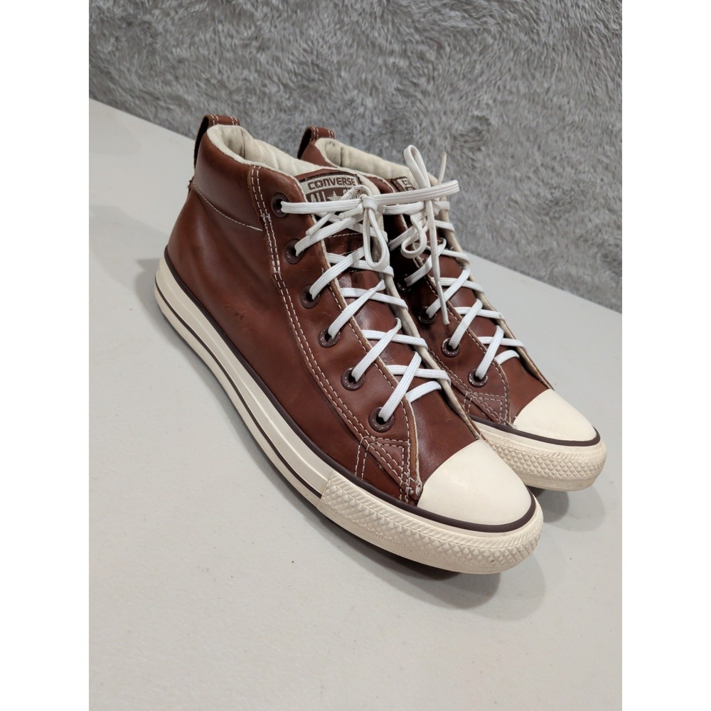 Converse‎ Chuck Taylor All Star Shoes Street Mid Pinecone Brown 136420C M Sz 6.5